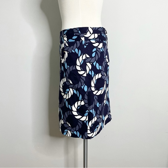 LEIFSDOTTIR ANTHROPOLOGIE Nautical Rope Print Pencil Skirt - Picture 2 of 9